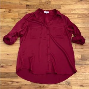 Red satin Portofino shirt